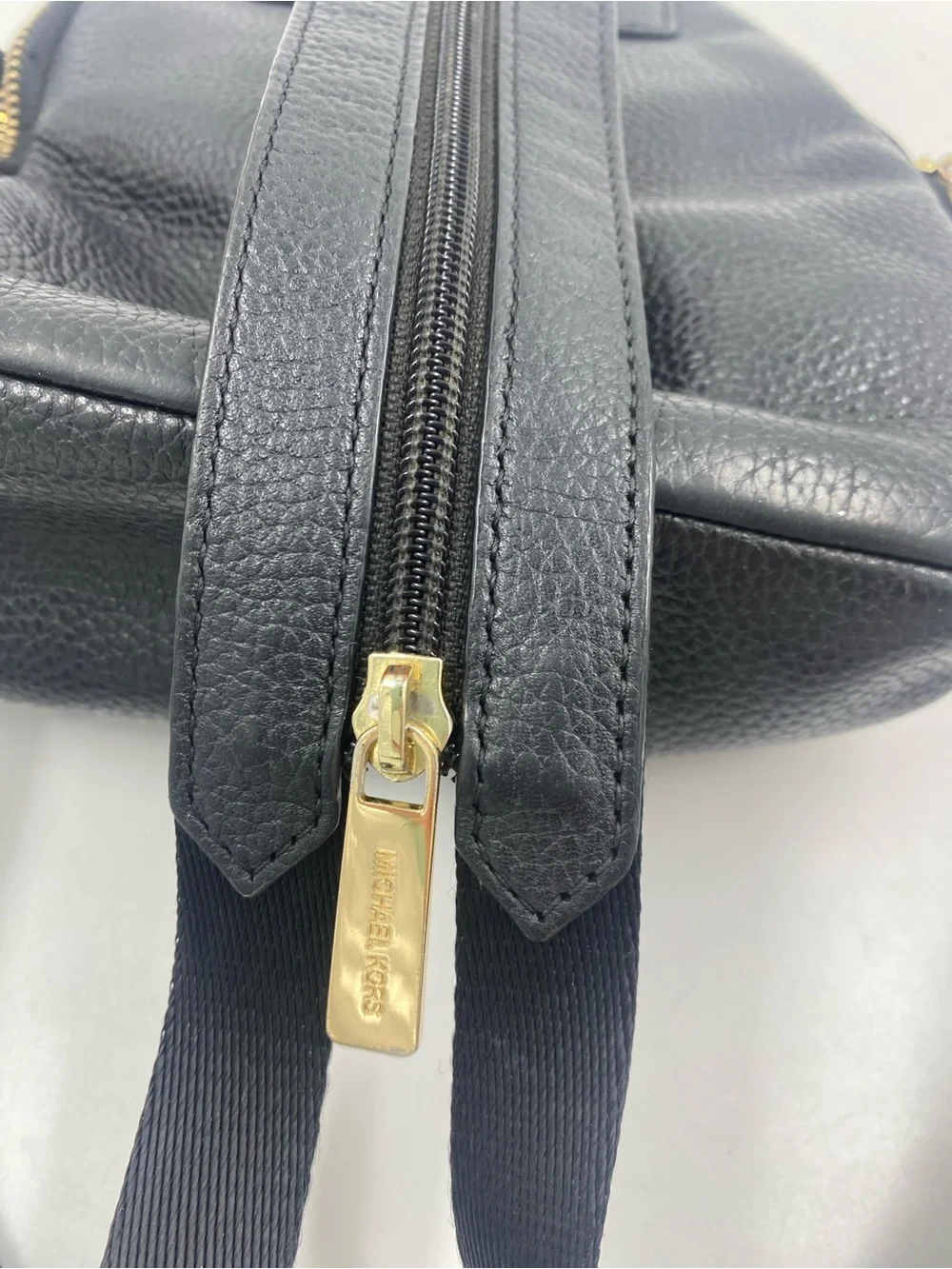 Michael Kors Erin convertible backpack purse pebbled leather gold-tone hardware